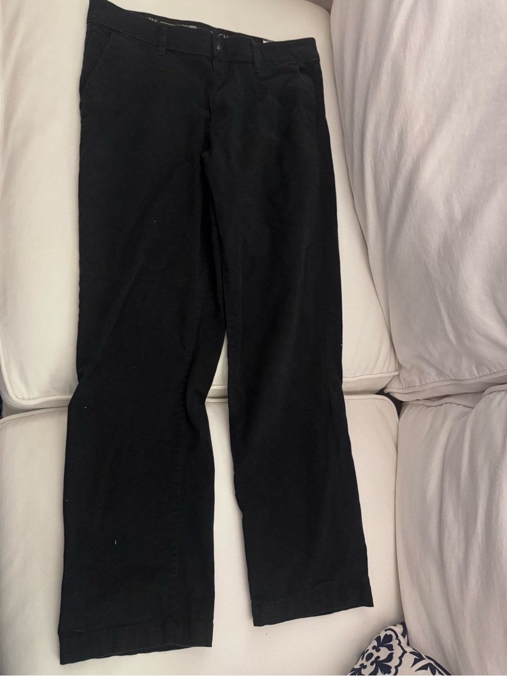 Chaps Black Men's Straight-Leg Chinos